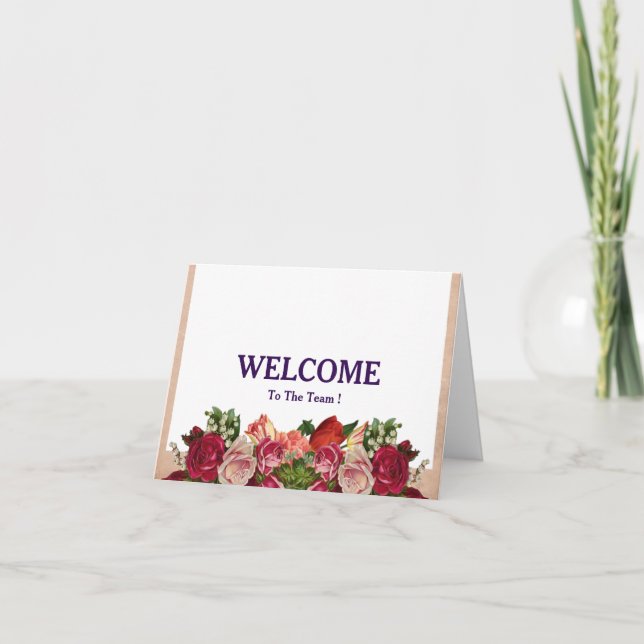 Cartão de Boas-Vindas à Equipe (Frente)