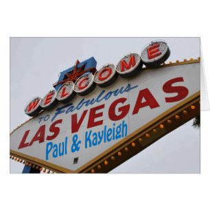 Cartão Dê boas-vindas a Las Vegas fabuloso Paul & ao