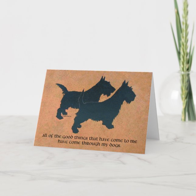 Cartão de Boas-vindas ao Scottish Terrier (Frente)