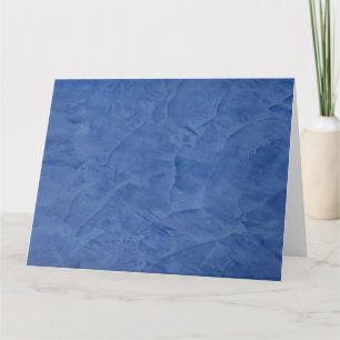 Cartão de Boas-Vindas Azul Grande em Gesso