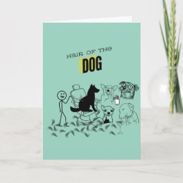 Cartão de Boas-Vindas Cabelo do Cão