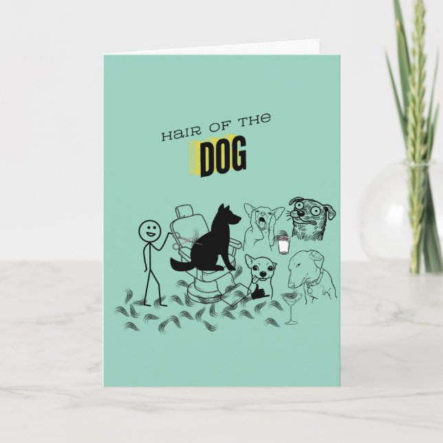 Cartão de Boas-Vindas Cabelo do Cão (Frente)