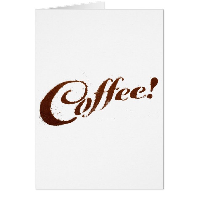 Cartão de Boas Vindas Café de Borra de Café (Frente)