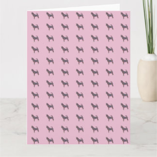 Cartão de Boas Vindas Chihuahua Rosa