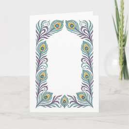 Cartão de Boas-Vindas com Borda Art Nouveau de Pen