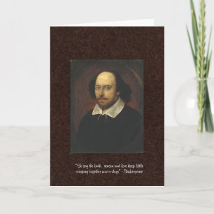 Cartão de Boas Vindas com Citação de Shakespeare "
