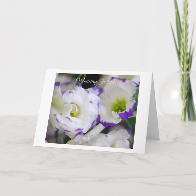 Cartão de Boas Vindas com Flores de Lisianthus (Frente)