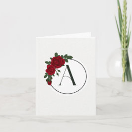 Cartão de Boas-Vindas com Monograma - Letra A