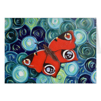Cartão de Boas-vindas com Pintura Retrabalhada da