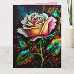 CARTÃO DE BOAS-VINDAS COM ROSAS PARA DIA DAS MÃES