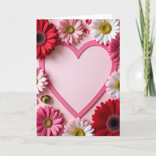 Cartão de Boas-Vindas Coração Floral Amor