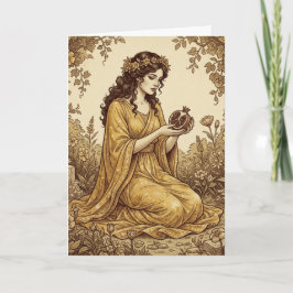 Cartão de Boas-vindas da Deusa Grega Perséfone