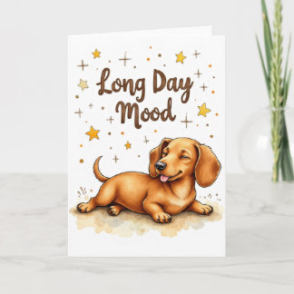 Cartão de Boas-Vindas Dachshund "Humor de Longo Di