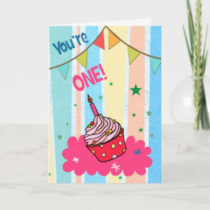 Cartão de Boas Vindas de Aniversário de Cupcake Pa