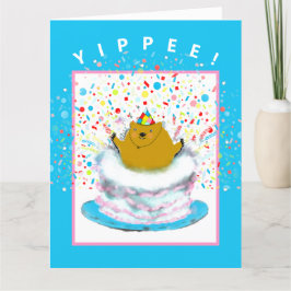 cartão de boas-vindas de aniversário do Grohog