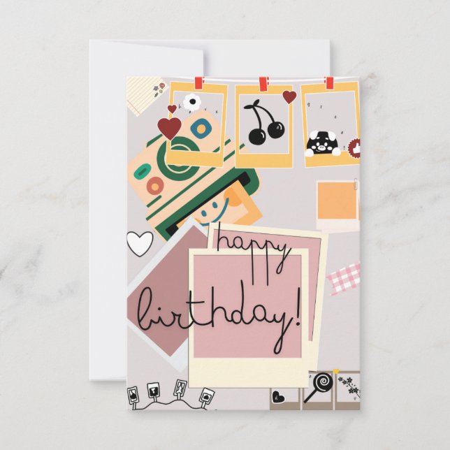 cartão de boas-vindas de aniversário feliz (Frente)