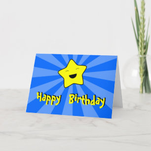 Cartão de boas-vindas de aniversário feliz da es
