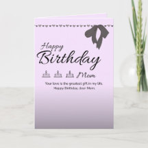 Cartão de Boas-Vindas de Aniversário Floral Preto