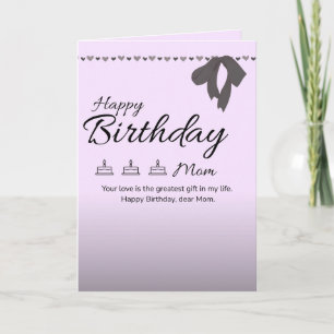 Cartão de Boas-Vindas de Aniversário Floral Preto