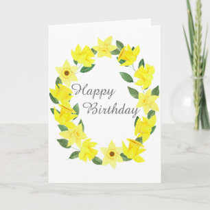Cartão de Boas Vindas de Aquarela de Narciso