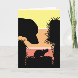 Cartão de Boas Vindas de Caça no Celeiro para Cães