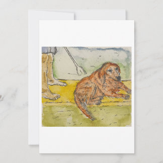 Cartão de Boas-vindas de Cachorro em Paddleboard