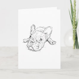 Cartão de Boas-Vindas de Cachorro Francês Bonito