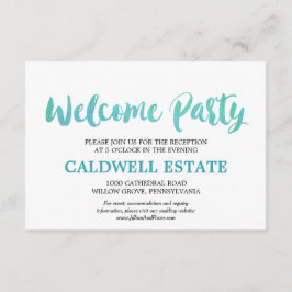 Cartão de Boas-Vindas de Caligrafia em Aquarela pa