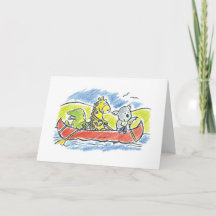 Cartão de Boas-Vindas de Canoa Amigos Peludos
