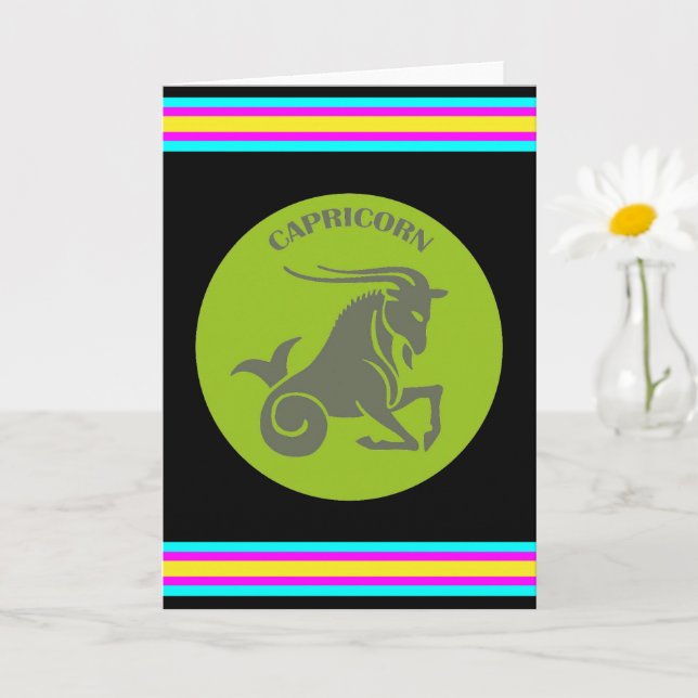 Cartão de Boas-Vindas de Capricórnio (Planta pequena)