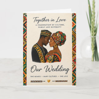 Cartão de Boas-Vindas de Casamento no Estilo Afric
