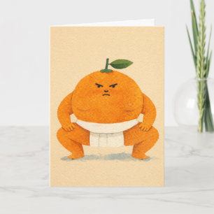 Cartão de Boas Vindas de Laranja Sumo