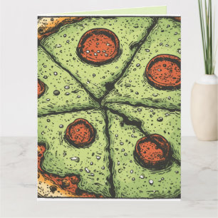 CARTÃO DE BOAS-VINDAS DE PIZZA VERDE DO DIA DE SÃO