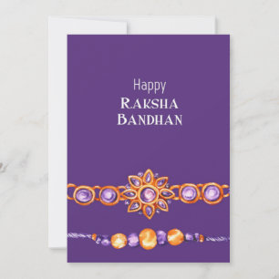 Cartão de Boas Vindas de Pulseiras Raksha Bandhan