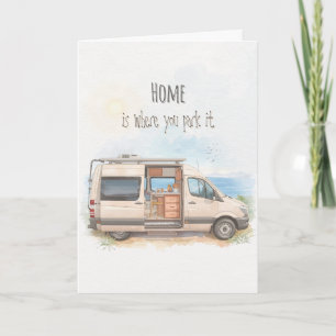 Cartão de Boas-Vindas de Viagem de Vida em Van