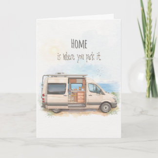 Cartão de Boas-Vindas de Viagem de Vida em Van