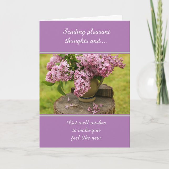 Cartão de Boas Vindas Desejando Melhoras Dobrado (Frente)