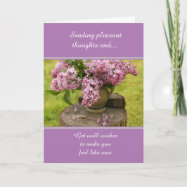 Cartão de Boas Vindas Desejando Melhoras Dobrado