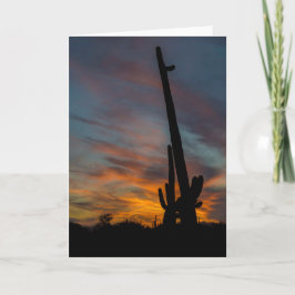 Cartão de Boas Vindas do Arizona ao Pôr do Sol Sag