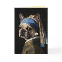 Cartão de Boas-Vindas do Bulldog Francês com uma P