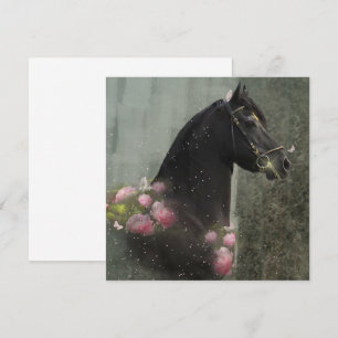 Cartão de Boas Vindas do Cavalo Friesian Beauty Pr