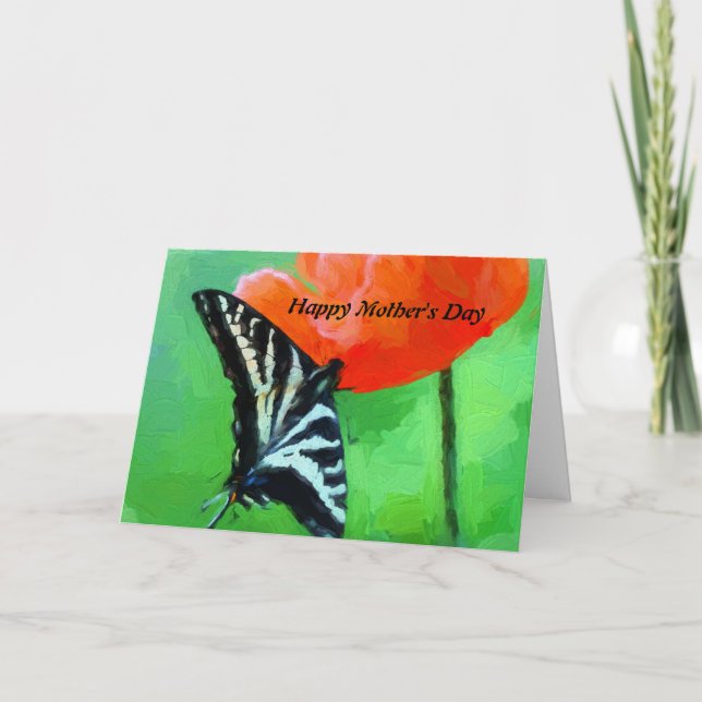 Cartão de Boas Vindas do Dia das Mães Dobrado (Frente)