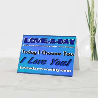 Cartão de Boas Vindas do Dia do Amor-Azul