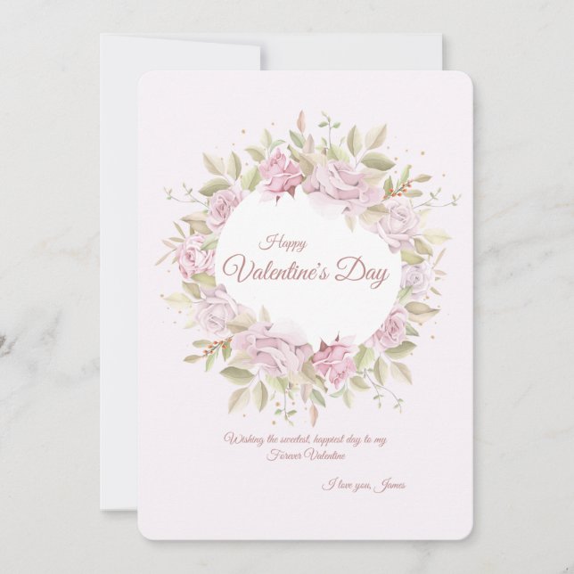 Cartão de Boas-vindas do Dia dos Namorados com Cor (Frente)