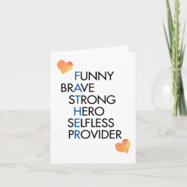 Cartão de Boas Vindas do Dia dos Pais com Sigla de