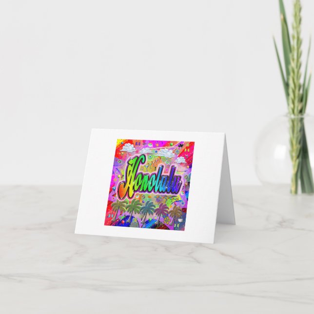 Cartão de Boas Vindas do Honolulu Vista Express (Frente)