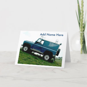 Cartão de boas-vindas do Land rover