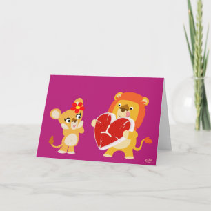 Cartão de boas-vindas do Love Lions