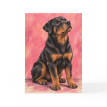 Cartão de Boas Vindas do Rottweiler | Retrato do C