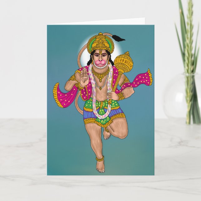 Cartão de Boas-vindas do Senhor Hanuman (Frente)